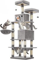 ACAZA Krabpaal - Krabpaal voor grote Katten - Kattenboom - 168 cm Hoog - Lichtgrijs