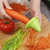 Waledano® Coupe-spirale - Râpe à carottes - Coupe-julienne - Éplucheur de carottes - Coupe-légumes - Éplucheur - Coupe-radis - Vert