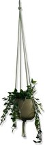 Plantenhanger - Olijfgroen - 120 cm - Katoen - Macramé - Handgemaakt in Nederland - Let op: Excl. Pot - Inclusief Verzendkosten