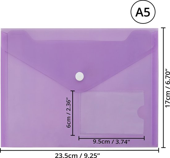 Belle Vous 24 Plastic Geassorteerde Gaas Rits Zakjes - Document Rits