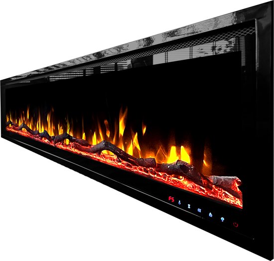 Elektrische Wandhaard 65 X 11,4 X 52cm, Kacheloven Voor Een Gezellige