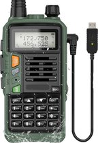 Marifoon - Walkie Talkie - IP45 - Zaklamp Functie - 2 Oplaad Mogelijkheden - Radio Functie - Groen