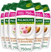 Palmolive Douchecréme Naturals Amandel - 6 x 750 ml - Voordeelverpakking