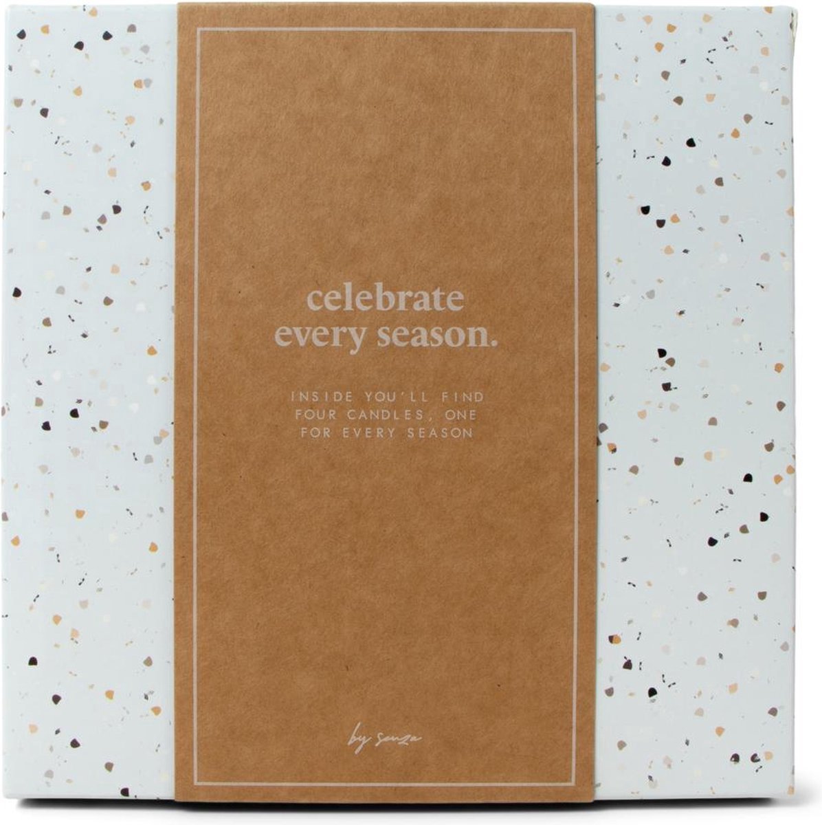 SENZA - Geurkaarsen in giftbox 'Just' (Set van 4, 15 branduren)