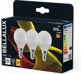 BELLALUX LED lamp, E14 lampvoet, Warm wit (27-K), mat, druppelvorm, vervanger voor conventionele 25W gloeilamp, set à 2 stuks