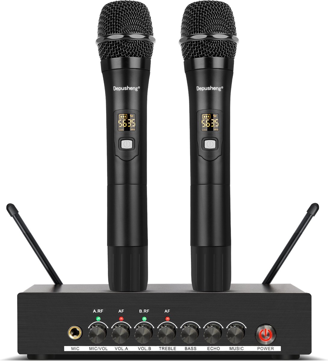 DR20 Professionele Draadloze Microfoon Dual Draagbare Microfoon UHF Draadloze Ontvanger Geschikt voor KTV Familie K Lied Stage Performance Bluetooth
