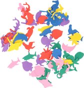 Chennyfun 44 stuks mini zeedieren, oceaan mini hars dieren, kleine zeedieren beeldjes, kleine mariene miniatuur aquarium ornamenten, voor Fairy tuin micro landschap aquarium poppenhuis decor