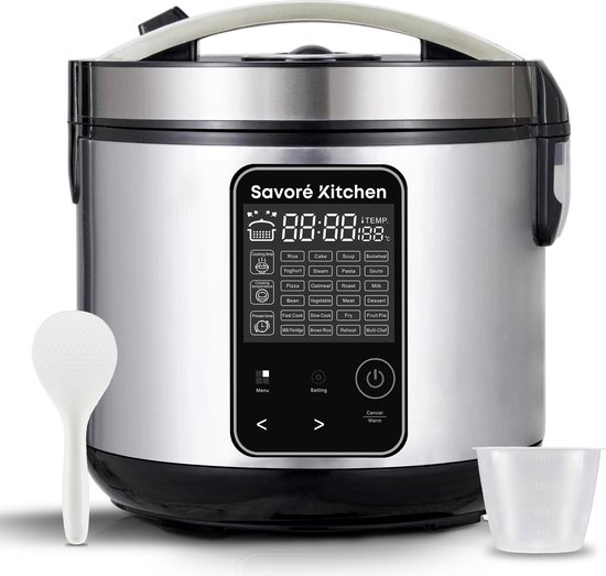 Foto: Savor kitchen multitaste multicooker 5l met 24 kookfuncties multicookers rijstkoker stoomkoker touch bediening