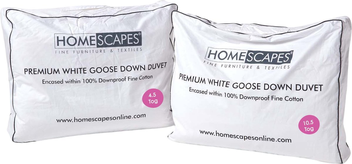 Homescapes Premium Donzen Extra Warm 4-Seizoenen Dekbed 200x200 cm – ≥70% Ganzendons – Warmteklasse 3+2 – Katoen 300TC – OEKO-TEX® & RDS – Wasbaar 40°C