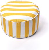 Opblaasbare poef Summer Stripes - Geel - 50x25 cm