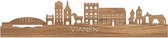 Skyline Vianen Eikenhout - 120 cm - Woondecoratie - Wanddecoratie - Meer steden beschikbaar - Woonkamer idee - City Art - Steden kunst - Cadeau voor hem - Cadeau voor haar - Jubileum - Trouwerij - WoodWideCities