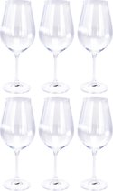6x Witte wijnglazen 52 cl/520 ml van kristalglas - Kristalglazen - Wijnglas - Wijnen - Cadeau voor de wijnliefhebber