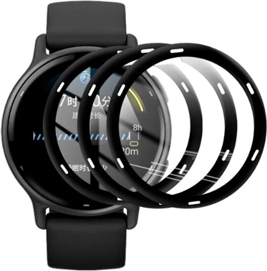Screenprotector geschikt voor Garmin Vivoactive 5 – 3-Pack - Volledige cover - Hoge kwaliteit screen protector - PMMA – 3 stuks - TechDefend