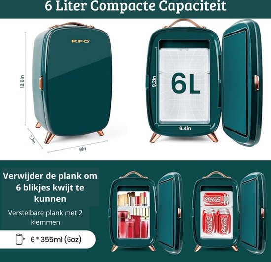 Skincare Beauty Fridge – Mini Koelkast – Minibar – 6 Liter – Slaapkamer – Stijlvol – Mint van Thuys — afbeelding 2