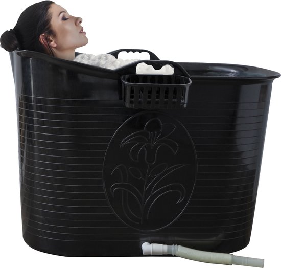 Foto: Lifebath zitbad bath bucket mobiele badkuip ijsbad ice bucket zitbad voor volwassenen 200l zwart