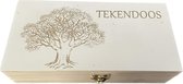 Tekendoos - 28 Delig - Complete set - Tekenset - Verfset - hout
