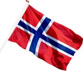 New Age Devi - Drapeau norvégien 90x150cm - Qualité forte - Couleurs originales - Avec Bagues de montage - Norvège | Norvège