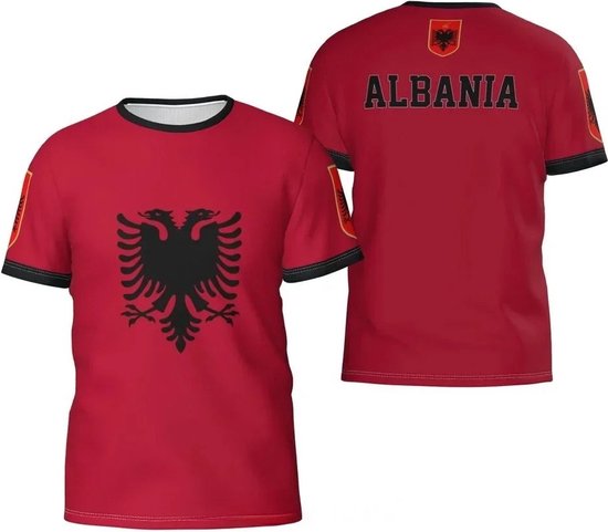 polyester t-shirt Albanie maat large