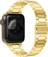CHPN - Horlogebandje - Geschikt voor Apple Watch - Maat 38/40mm - Goudkleurig - Geschikt voor Apple Watch - Hippe armband - Polsband - Hip horlogebandje - Schakelarmband