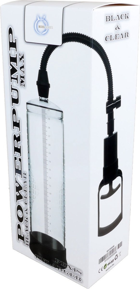 Goedkoopste Bossoftoys - Basic Penis Pomp MAX - Black&Clear - 60-00006