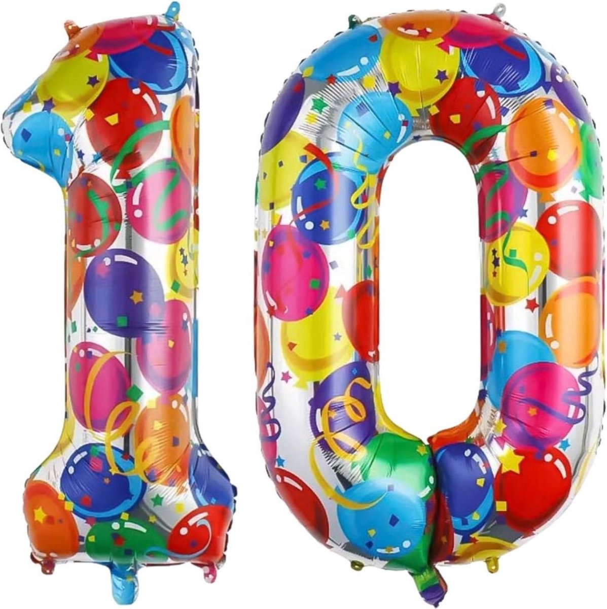 Cijfer Ballonnen Ballon Cijfer 10 Verjaardag Versiering Feest Helium Ballonnen Cijferballon Folieballon Kleur Xl Formaat