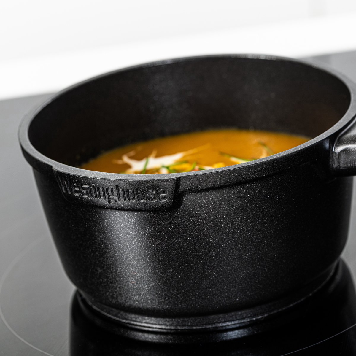 Westinghouse Performance 9-delige Pannenset – Koekenpannen + Braadpannen + Hapjespannen + Wokpan + Grillpan + Steelpan – Inductie – zwartBlauw – foto 8