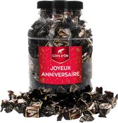 Chocolat Côte d'Or Chokotoff avec l'inscription "Joyeux Anniversaire !" - cadeau d'anniversaire en chocolat - chocolat noir au caramel - 1600g