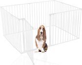 Bettacare Huisdierenren Assortiment, Wit 105cm x 144cm (10 opties beschikbaar), Hondenren voor Huisdieren Honden en Puppy's, Hondenren geschikt voor binnen- en buitengebruik, Puppyren, Eenvoudige Installatie