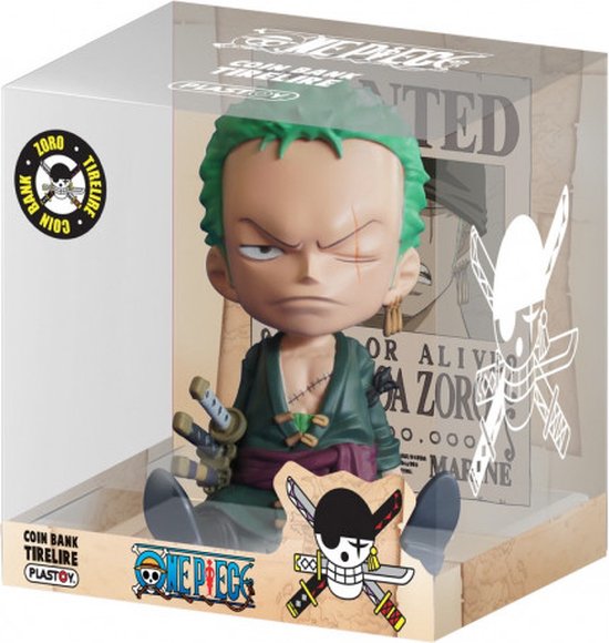 Plastoy - Spaarvarken One Piece : Affiche Wanted Zoro