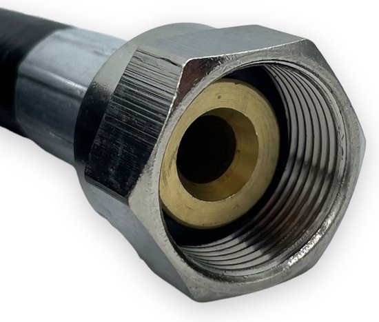 GEKEURDE GASSLANG - 2.50 METER - RUBBER - 2 X M24 - VOOR GASCOMFOORT van HQ. — afbeelding 2