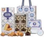 Geschenkpakket Cadeaupakket Holland tas M - met Gouda koekjes- Hollandse Molens - Wilhemina pepermunt -