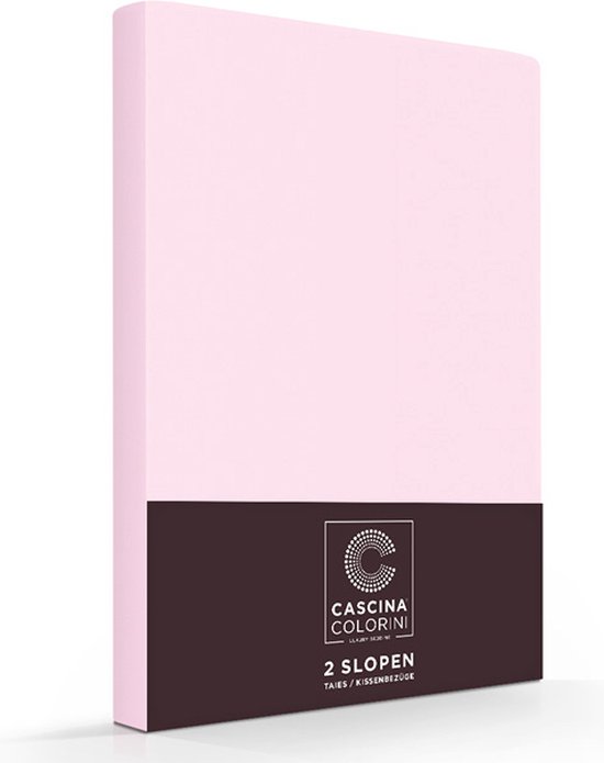 Premium Egyptisch percale katoen kussenslopen roze - 65x65 - set van 2 - meest luxe katoensoort - hogere weefdichtheid en garenfijnheid - perfecte pasvorm