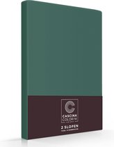 Premium Egyptisch percale katoen kussenslopen botanisch groen - 60x70 - set van 2 - meest luxe katoensoort - hogere weefdichtheid en garenfijnheid - perfecte pasvorm