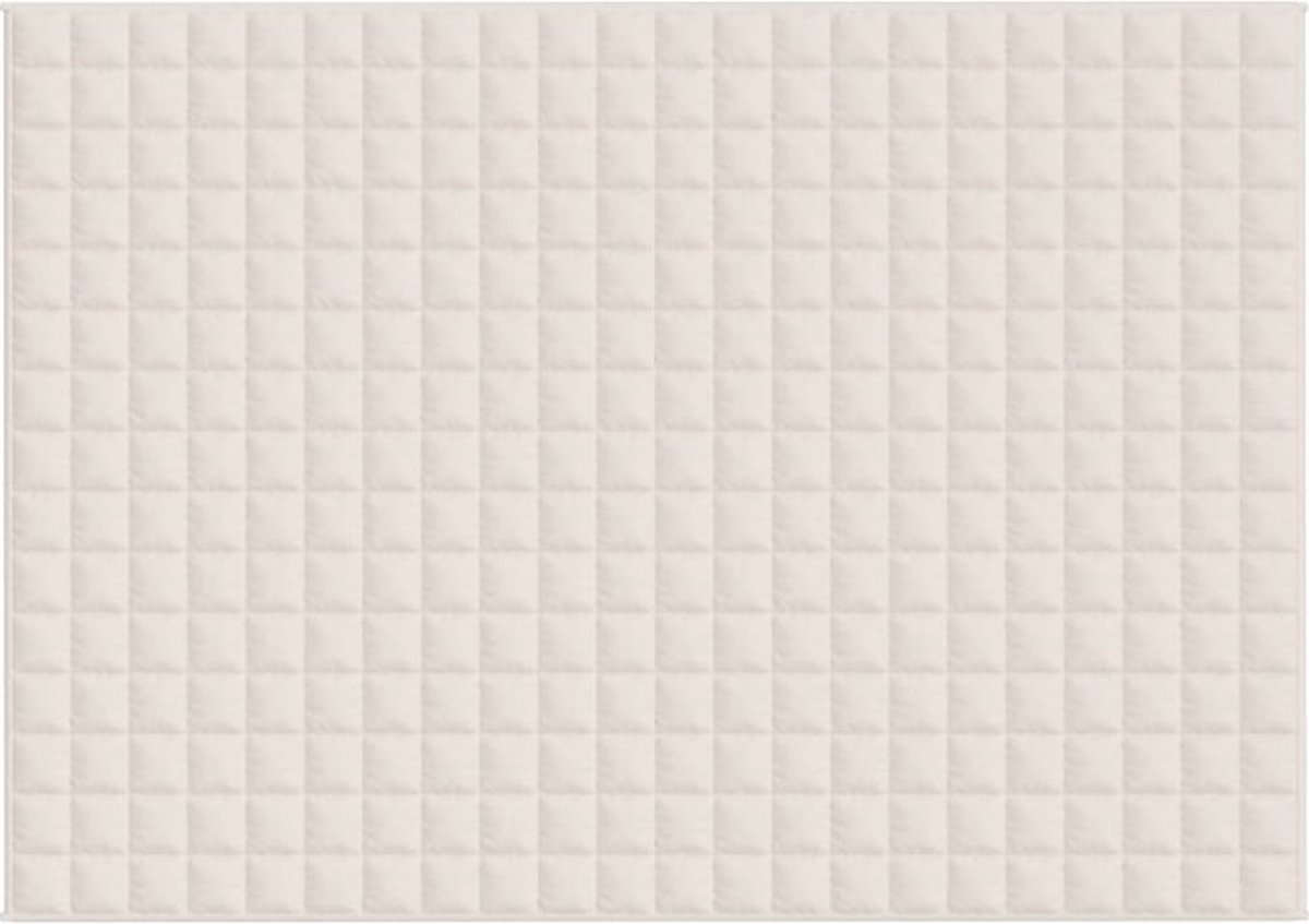 vidaXL - Verzwaringsdeken - 155x220 - cm - 7 - kg - stof - lichtcrèmekleurig