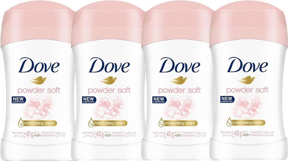 Dove Deo Stick Powder Soft 4 x 40 Gram bol