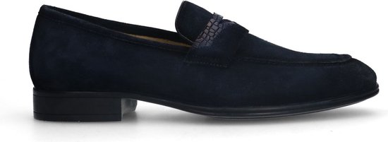 Black label - Heren - Blauwe suède loafers - Maat 42