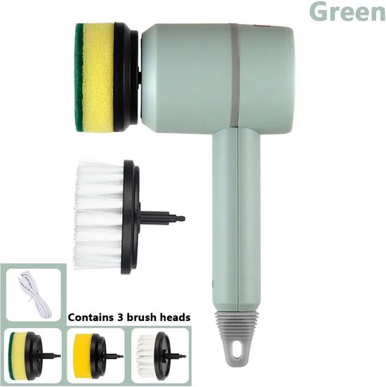 BGIUSQF Electric Cleaning Brush, Electric Scrubber, Electric Cleaning Brush with 8 Interchangeable Drill Heads, Wireless, USB Rechargeable Joint Brush Electric for Bathroom