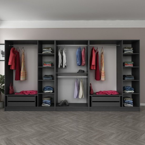Armoire Woody | Anthracite | 100% mélamine