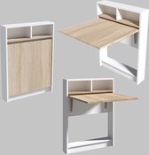 Opklapbare Eettafel - Stijlvol Eiken Design - Ruimtebesparend 70x90x15cm - Duurzaam Melamine Materiaal