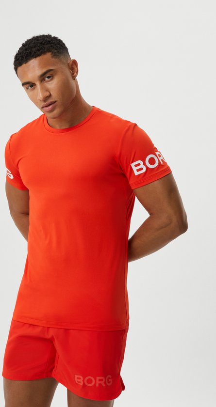 Björn Borg T-shirt - oranje - Maat: