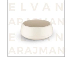 Sierpotten - crème L Elvan Arrangement Pot - Set van 2 lage bloempotten - met drainagesysteem