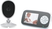Cabino Babyfoon avec caméra 360° / Baby Monitor 2,8 pouces - Babyfoon avec application - Vision nocturne et affichage de la température - Wit & Zwart