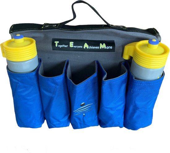 SPORTS-GADGET , BIDONKRAT, BIDONTAS , WATERAFSTOTEND , STOER , VAN CANVAS , VOOR 10 BIDONS — afbeelding 3