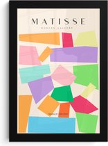 Fotolijst inclusief poster - Posterlijst 20x30 cm - Posters - Abstracte kunst - Matisse - Pastel - Modern - Foto in lijst decoratie - Wanddecoratie woonkamer - Muurdecoratie slaapkamer