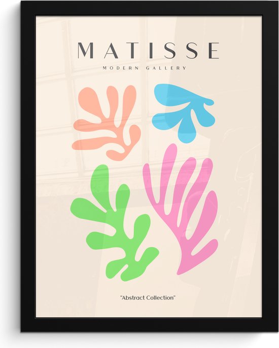 Fotolijst inclusief poster - Posterlijst 30x40 cm - Posters - Kunst - Matisse - Abstract - Foto in lijst decoratie - Wanddecoratie woonkamer - Muurdecoratie slaapkamer