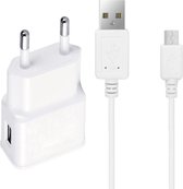 Adaptive Fast Charger + Micro USB Kabel 1 Meter - USB Micro 2.0 naar USB kabel - Oplader Stekker Adapter Geschikt voor S7, Edge, Note 5, A3, A5, A7, A8, A9, J1, J2, J3, J4, J5, J6, J7, J8, Tab S2, Tab A 8.0 (2017