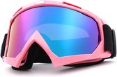 Masques de ski - Masques de snowboard - Masques de cross - Rose - Violet Blauw Miroir