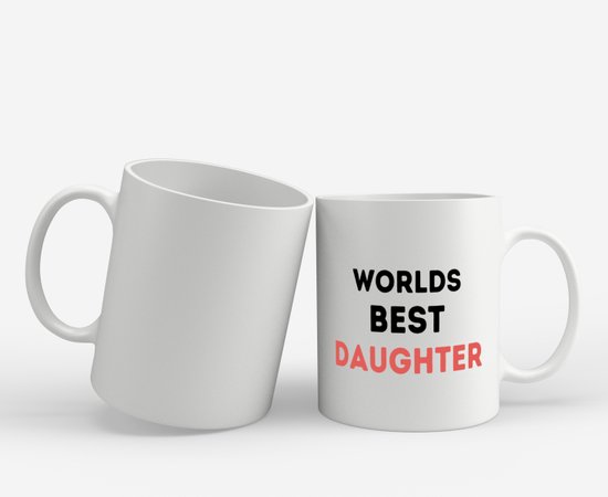 Akyol - tasse à café meilleure fille du monde - tasse à thé - Fille - la meilleure fille - cadeau d'anniversaire - anniversaire - cadeau - cadeau pour fille - articles fille - cadeau - cadeau - cadeau - contenu 350 ML