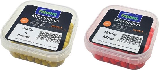 Mini Boilies (pre-drilled) 'Duo' 9mm - 2 x 50g - Zoet & Hartig - Method Feeder Aas/voer - Miniboilies Haakaas van MINI — afbeelding 3
