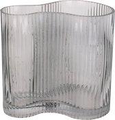 Present Time Vaas Allure Wave - Glas Donkergrijs - 12x18cm - Modern